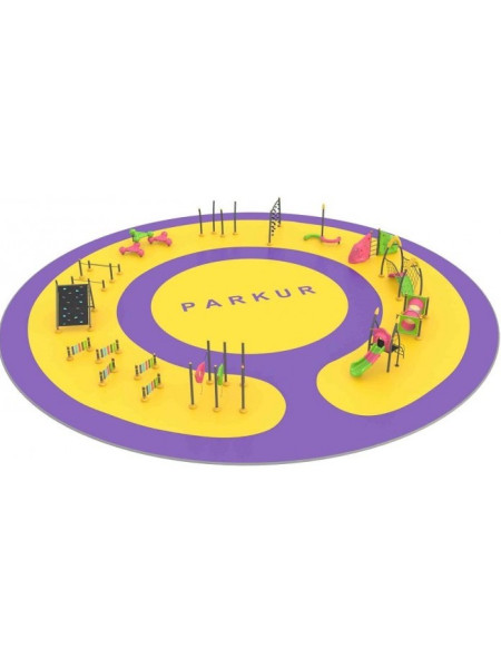 Готовый проект спортивно-игровой площадки Паркур-4 